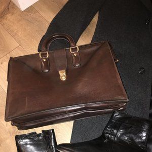 BRUNO MAGLI Brown Leather Briefcase made in Italy Italian